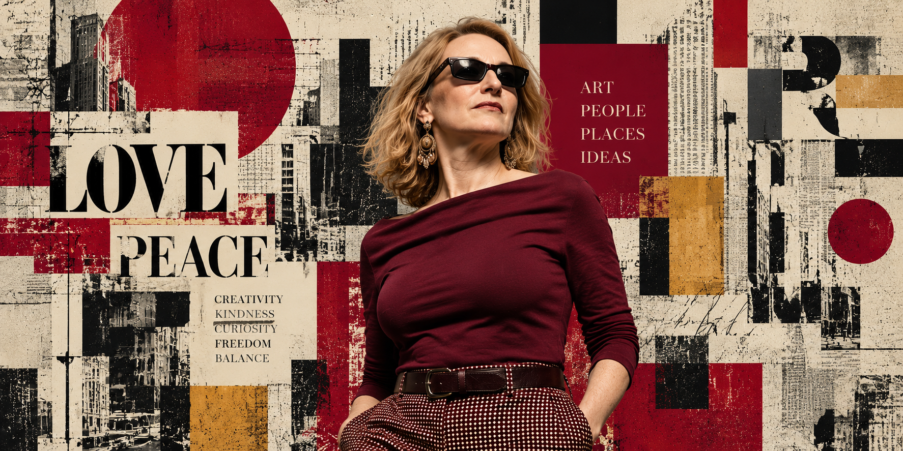 Bold Burgundy Fashion Collage